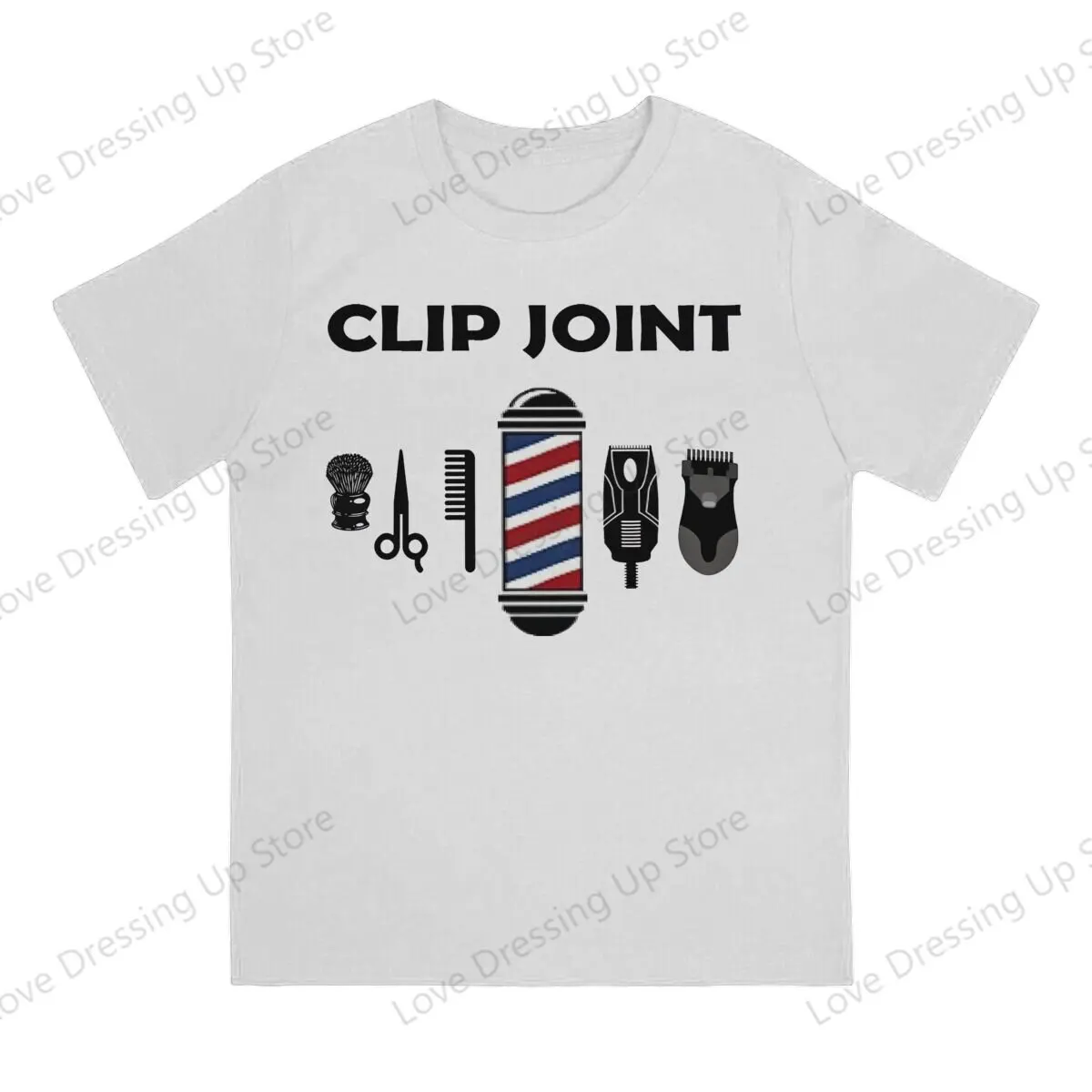 100%Pure Cotton Casual Men T-Shirt Funny Barber Barbershop Short sleeve Tshirts Street short sleeve Tee Funny Tops