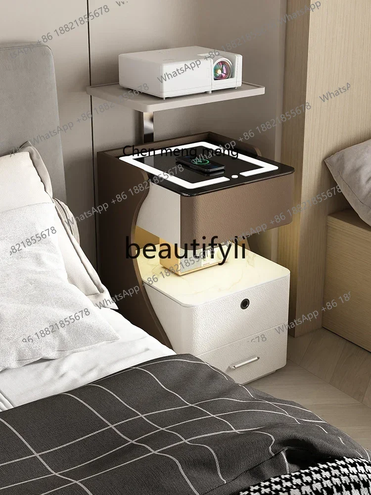 SS S7486 Multifunctional lifting bedside table, projector bracket, Bluetooth stereo side storage rack placement cabinet