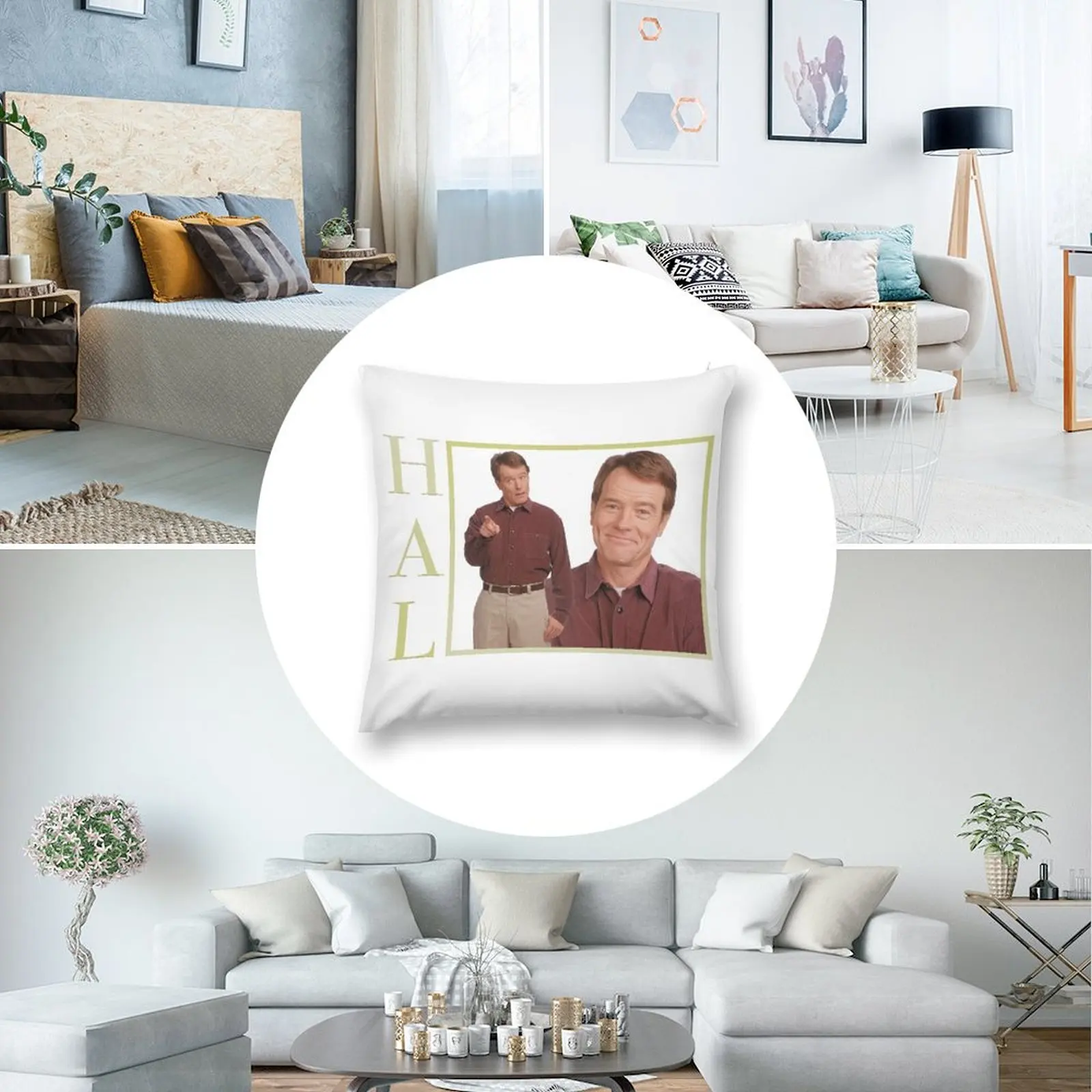 Juste de coussin Hal-Malcolm au milieu, pour canapé