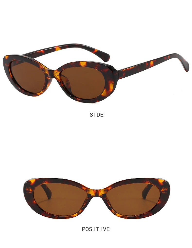 Modische ovale Sonnenbrille mit kleinem Rahmen für Damen, Retro-Leopardenmuster, Herren-Sonnenbrille, Sonnenschutz, Outdoor-Fahrbrille, UV400 – Detail 5