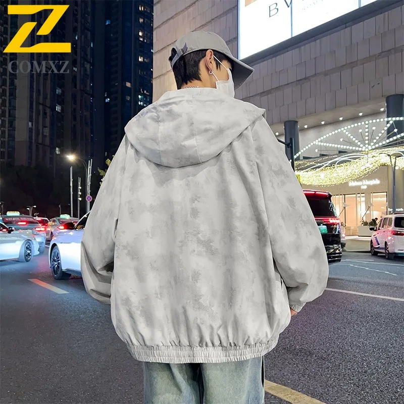 COMXZ Men Rider Jacket 2025 Fashion Classic Outdoor Fly Fishing Climbing Lightweight Windbreaker Coat Autumn Techwear Jacket