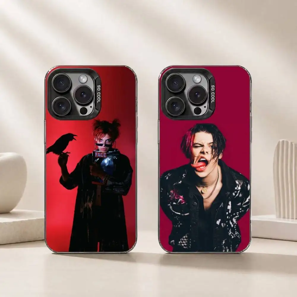 UK Singer Y-Yungblud Phone Case For iPhone 17,16,15,14,13,12,11 Plus,Pro Max,XS,Colorful Silver Phone case Funda Cover