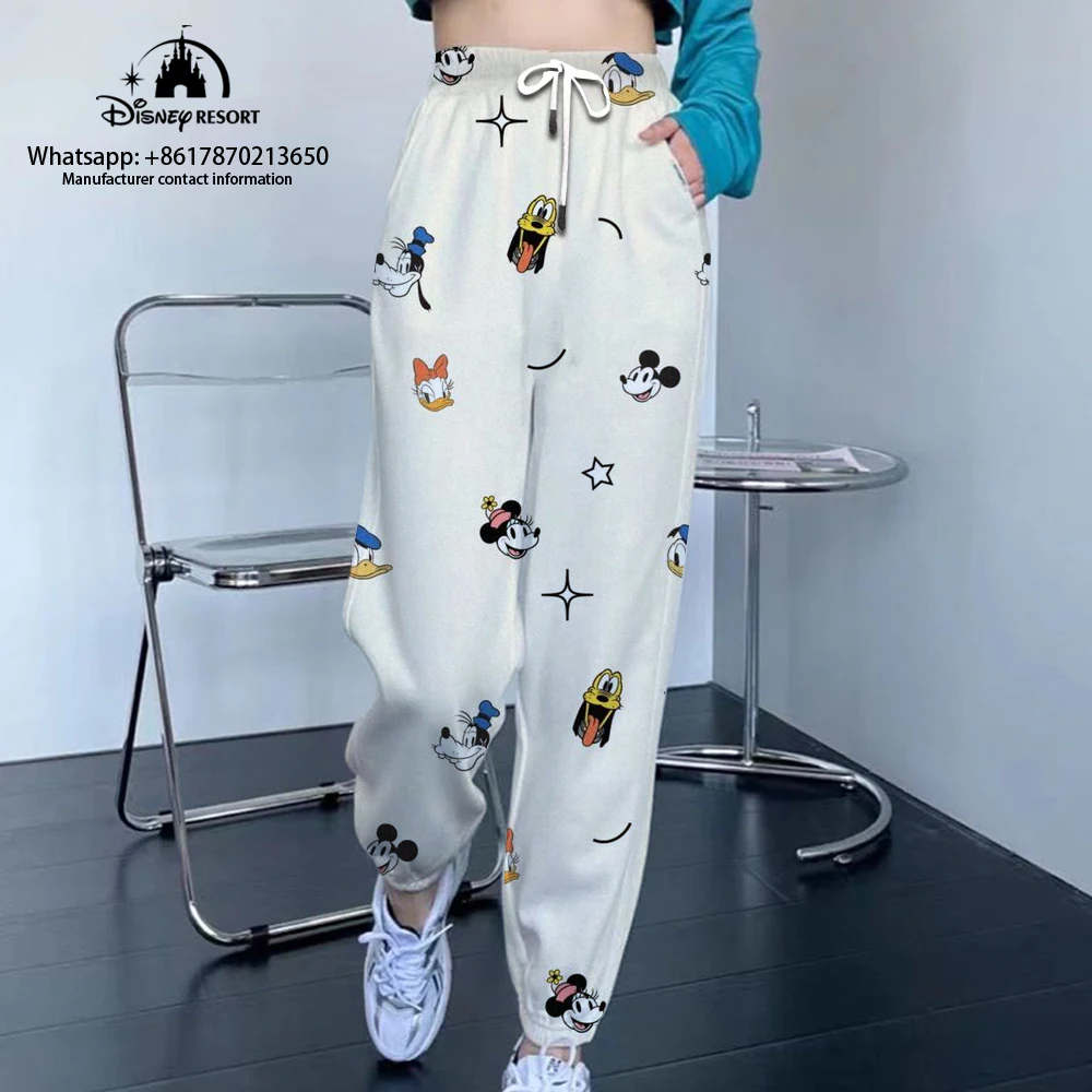 Spring and Autumn Hot Selling Mickey Minnie Kawaii Women's Fashion Casual Jogging Sweatpants Street Style Drawstring Pants y2k