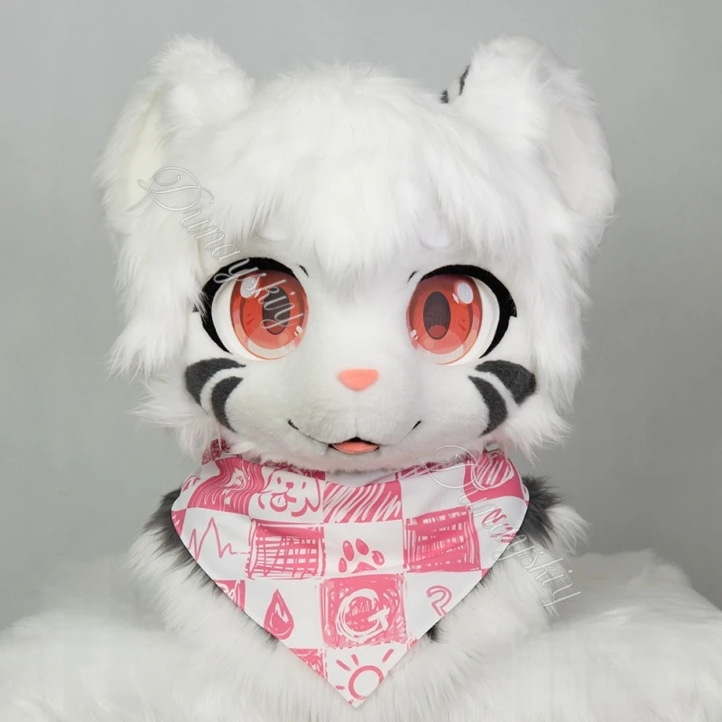 Cartoon Graffiti Checkered Fur - Face Scarf Mask avis et prix