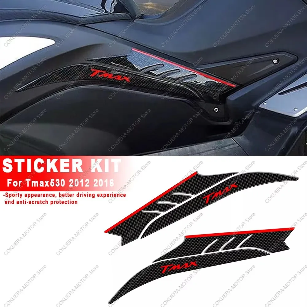 For Yamaha T max Tmax530 2012 2016 Motorcycle Accessories 3D Epoxy Resin Sticker Anti Slip Scratch Protective Sticker