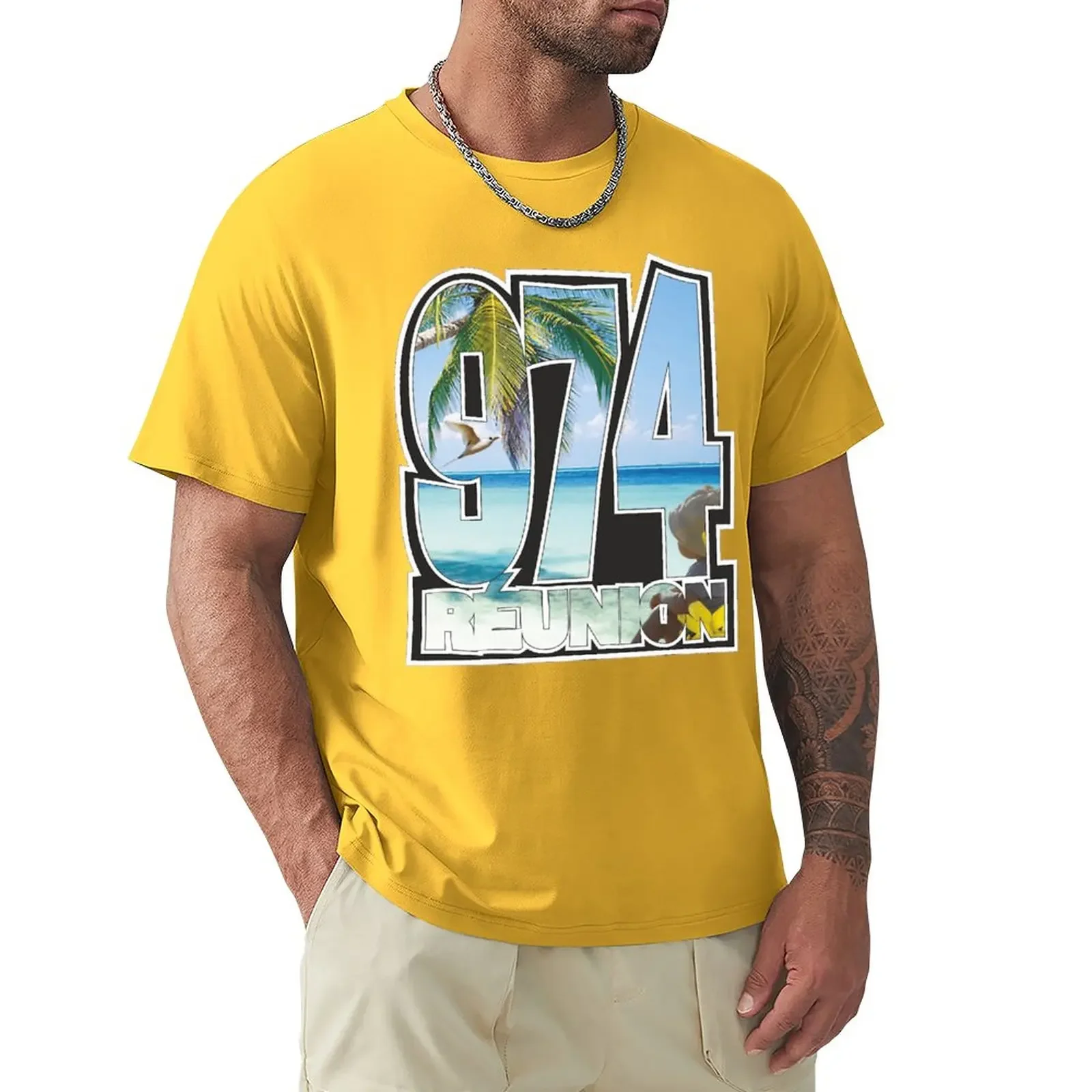 تي شيرت جزيرة لم الشمل ، تي شيرت سفر مضحك ، حجم أوروبي ، جودة عالية ، sjp974تشغيل 2 ،