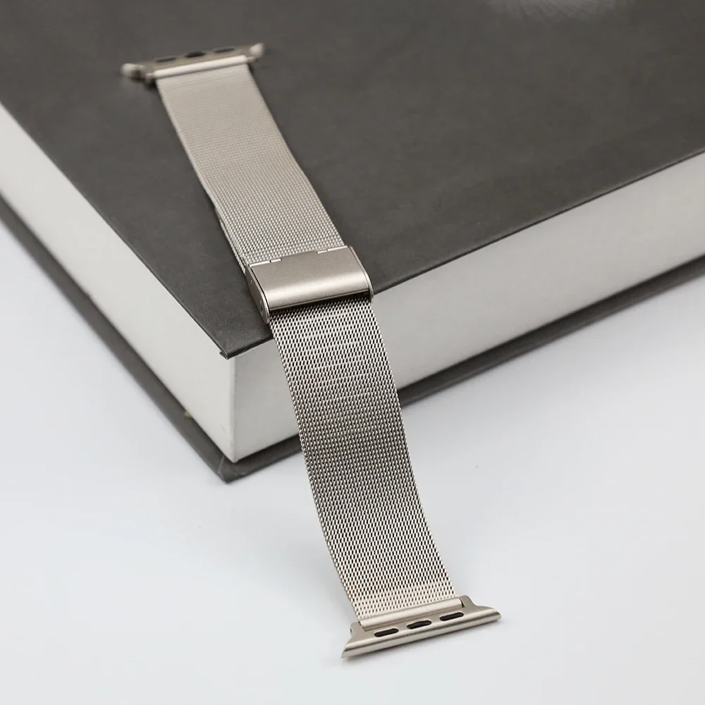 Correa milanesa para Apple watch 9 8 7 41mm 45mm Ultra/2 49mm banda transpirable de Metal para iWatch 6 5 4 3 SE 2 44mm 40mm 42mm 38mm
