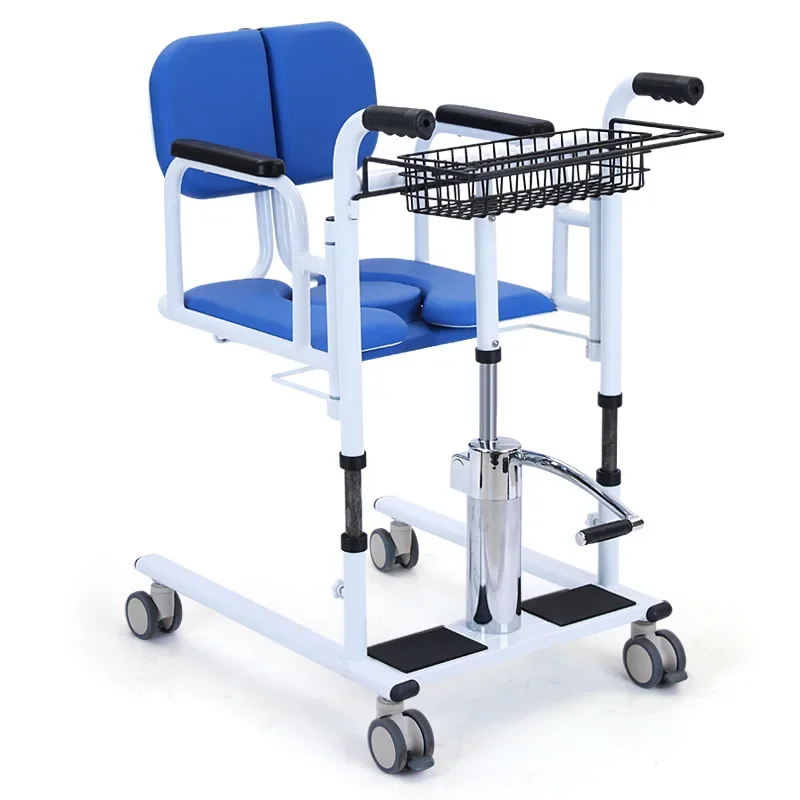 Bedridden elderly lift, multifunctional hydraulic lifting lift, paralysis, patient care, bathing seat, toilet, dining table and