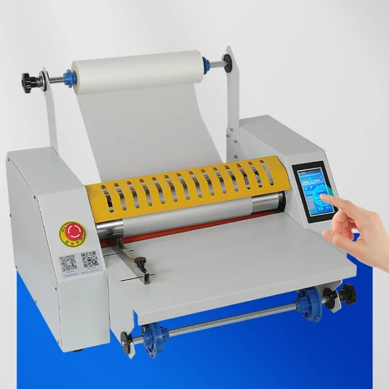 ホットラミネートマシン アップグレード型 曲がり防止 ラミネーター 写真用 440mm フィルム幅 ラミネート機