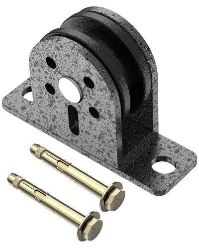 Polea de rodamiento fijo, bloque de rueda única, polea de elevación resistente, carga de 600 libras, accesorios de gimnasio en casa para sistema de polea de Cable