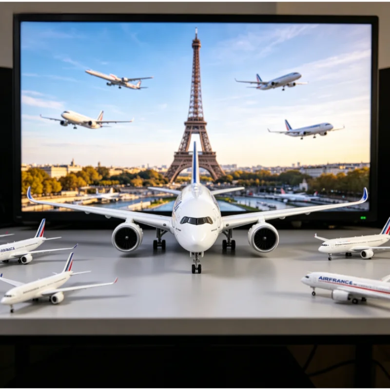 

47cm 1:135 Scale Air France A350 Aircraft Model Plane Diecast Resin Airplanes Collection Display Fans Gifts Toys
