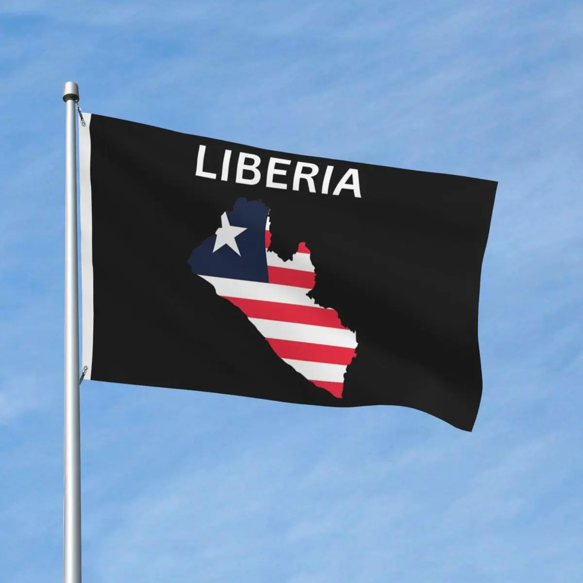 3x5 ft Liberia Flag Map Flag For Living Room Dorm Party Decor Hanging Polyeste Custom Flags Banner