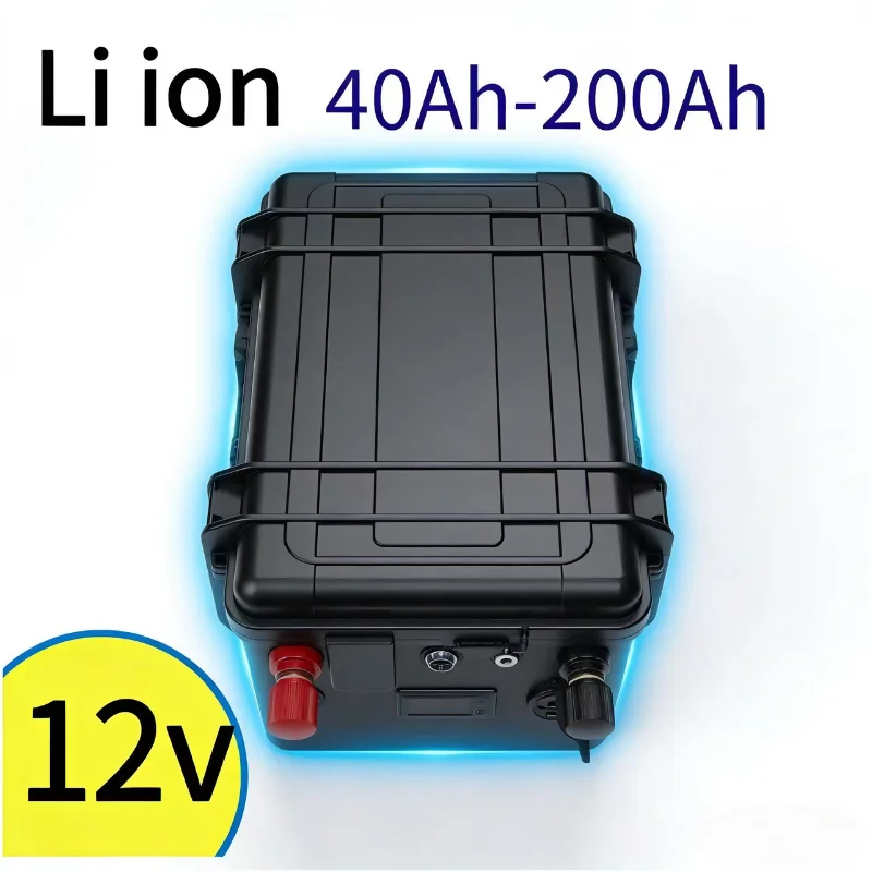 12V Lithium Battery 40Ah-200Ah IP67 Waterproof Li-ion Battery with BMS for Trolling Motor, Fishing Boat, Camping, Electric Scoot