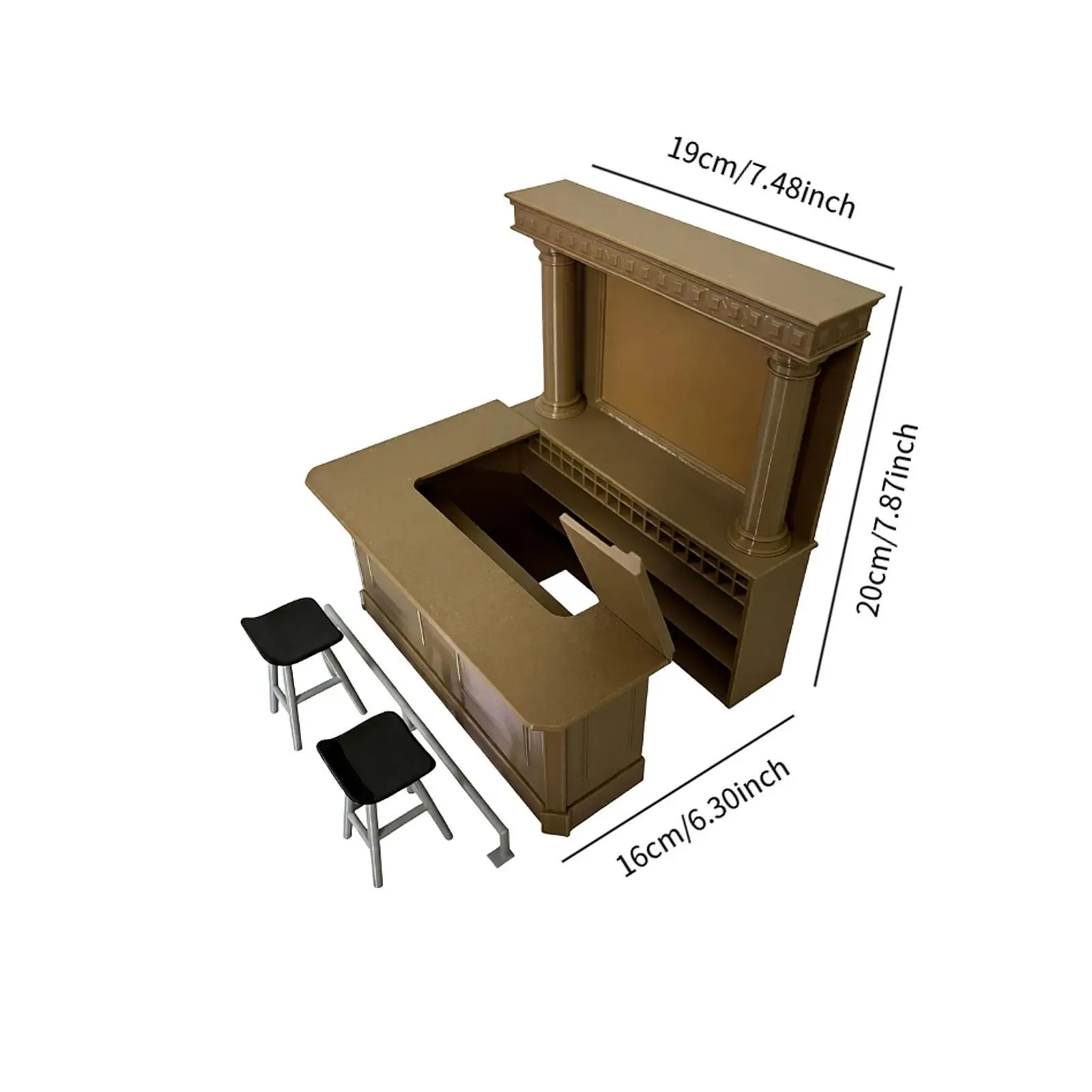 Sgabelli da bancone bar Set parti fai da te da collezione 1/12 mobili giocattolo accessori per la decorazione della casa delle bambole per bambini paesaggistici in miniatura