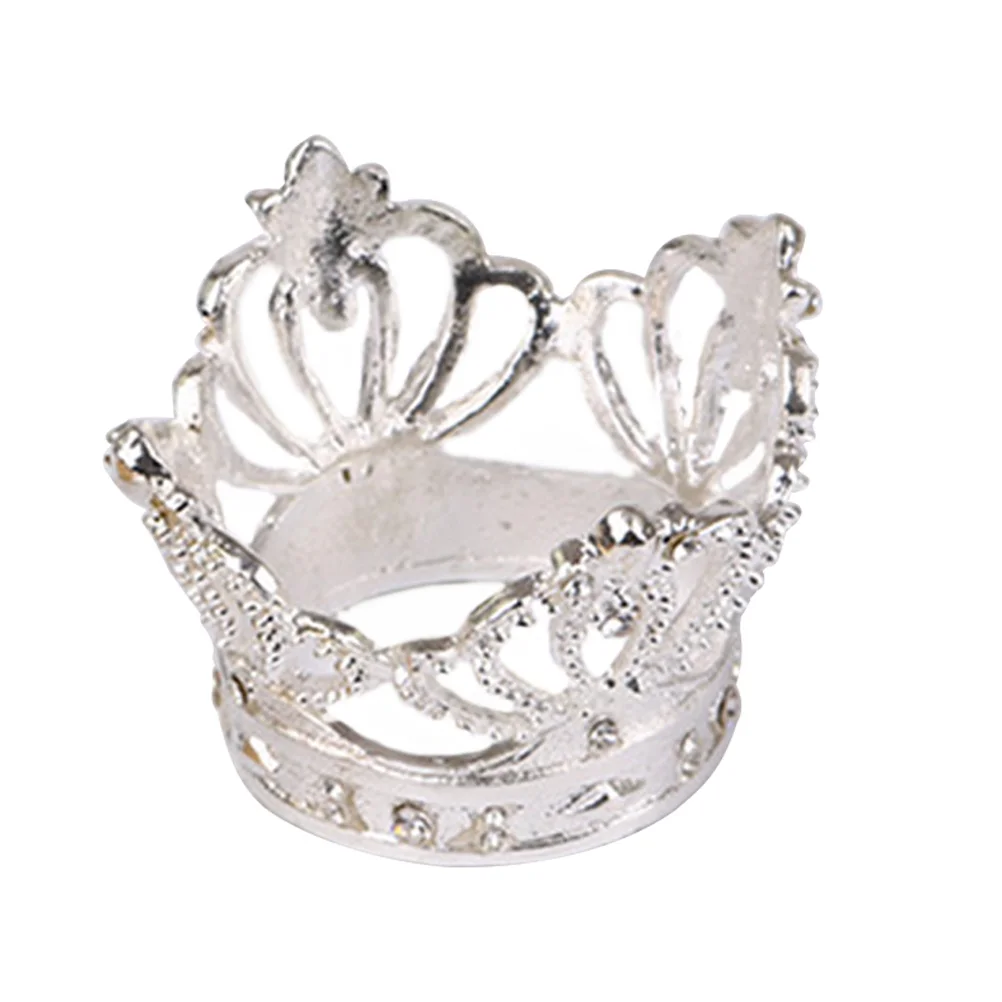 

1 pc Alloy Diamond Crown Napkin Ring Silver Serviette Holder For Wedding Party Hotel Table Decoration Anniversary Gift Kitchen