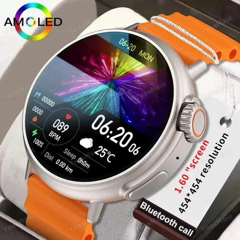 AMOLED 방수 스마트 워치, 블루투스 통화, 무선 충전, 건강 모니터, 2024 울트라 시리즈, 스마트 워치 신제품