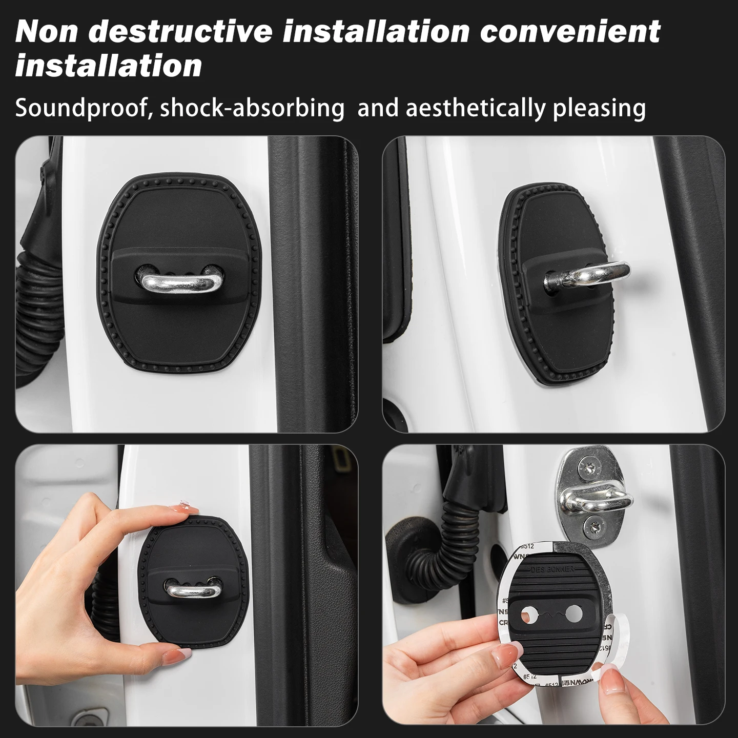 2/4 قطعة غطاء قفل باب السيارة من السيليكون حافظة تزيين واقية لـ MG Pilot