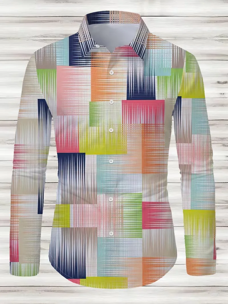 เสื้อเชิ้ตแขนยาวผู้ชายสไตล์เรโ - Street Fashion Shanghai บทวิจารณ์และราคา