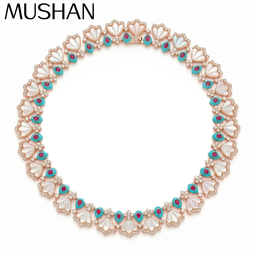 

MuShan Jewelry 925 Sterling Silver Necklace Fine HCD Diamond High Carbon Diamond 925 Sterling Silver Necklaces Accessories