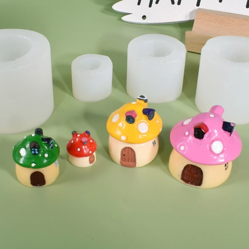 KX4B 3D เห็ดแม่พิมพ์ซิลิโคน WAX Melt Polymer น้ำมันหอมระเหยทำ Handmade Cupcake Jelly แม่พิมพ์อุปกรณ์ตกแต่ง