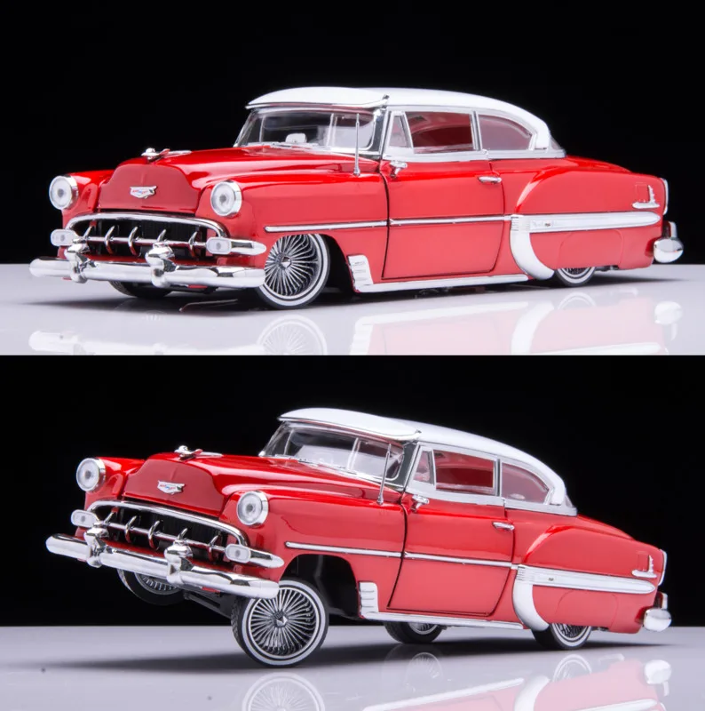 Rare New Arrival 1/18 Special Price Die-cast Metal 1954 American Muscle Lowrider Classic Car Model Furniture Display Toys