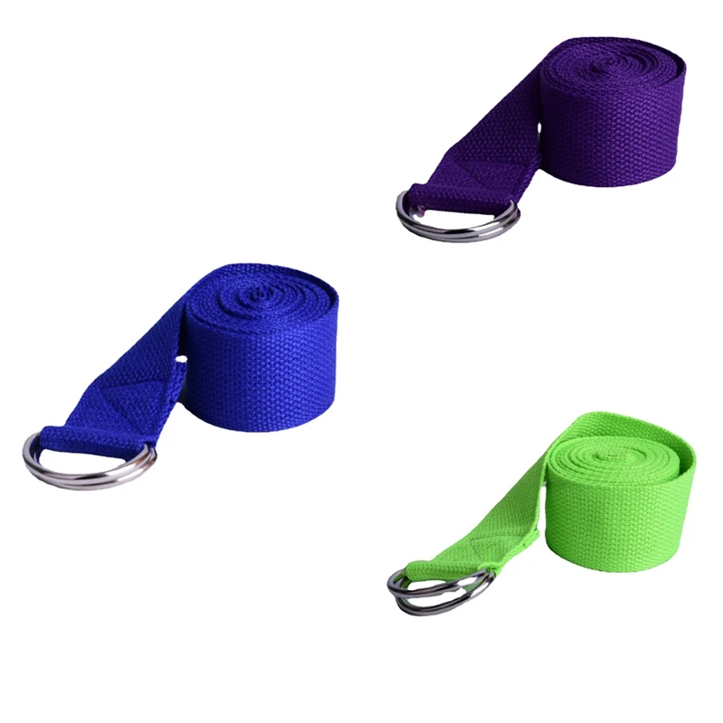 

1 Pieces Yoga Strap Stretch Cotton Training Auxiliary Stretch Belt Yoga Stretch Belt (Purple)