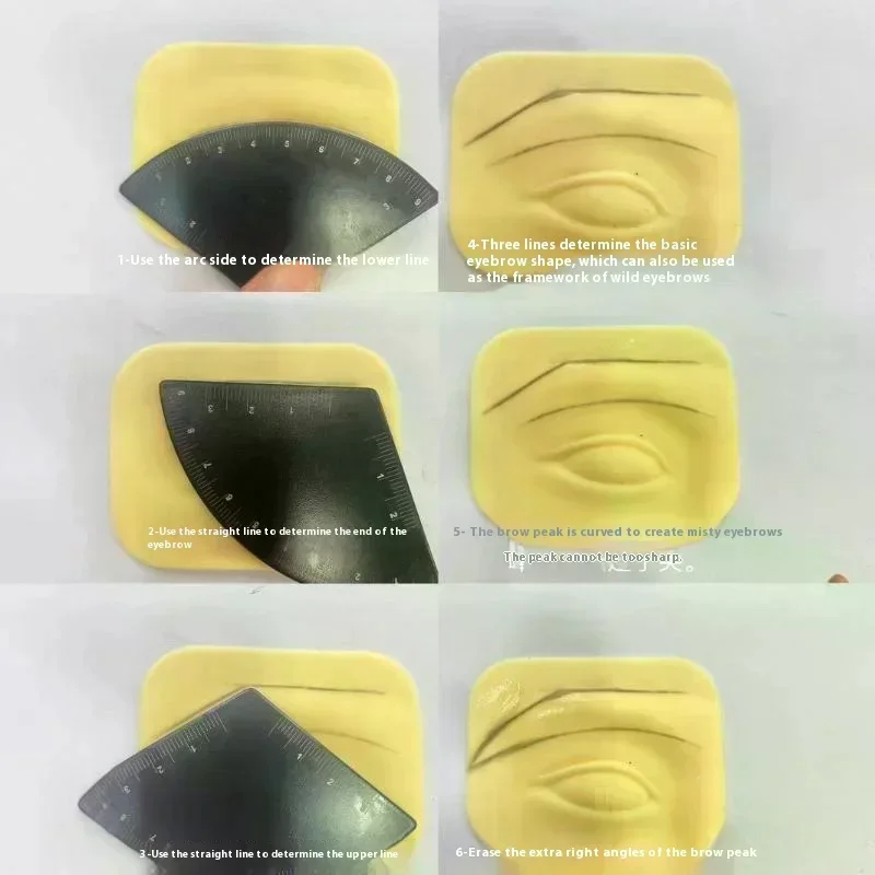 رسم سريع تصميم الحاجب حاكم Microblading أداة رسم الخرائط تشكيل تجميل دائم رسم دليل حاكم لوازم الوشم إعادة الاستخدام #5