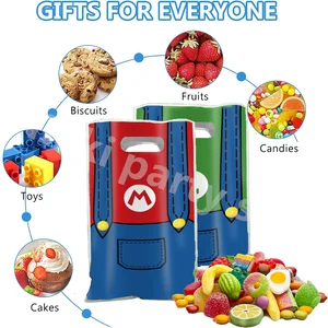 Mario Bros Túi quà nhựa, hộp kẹo, đồ dùng tiệc, trang trí sinh nhật, tắm em bé, trang trí cho bé gái, 10 % 10 Túi bán hàng chính Super Mario - №8