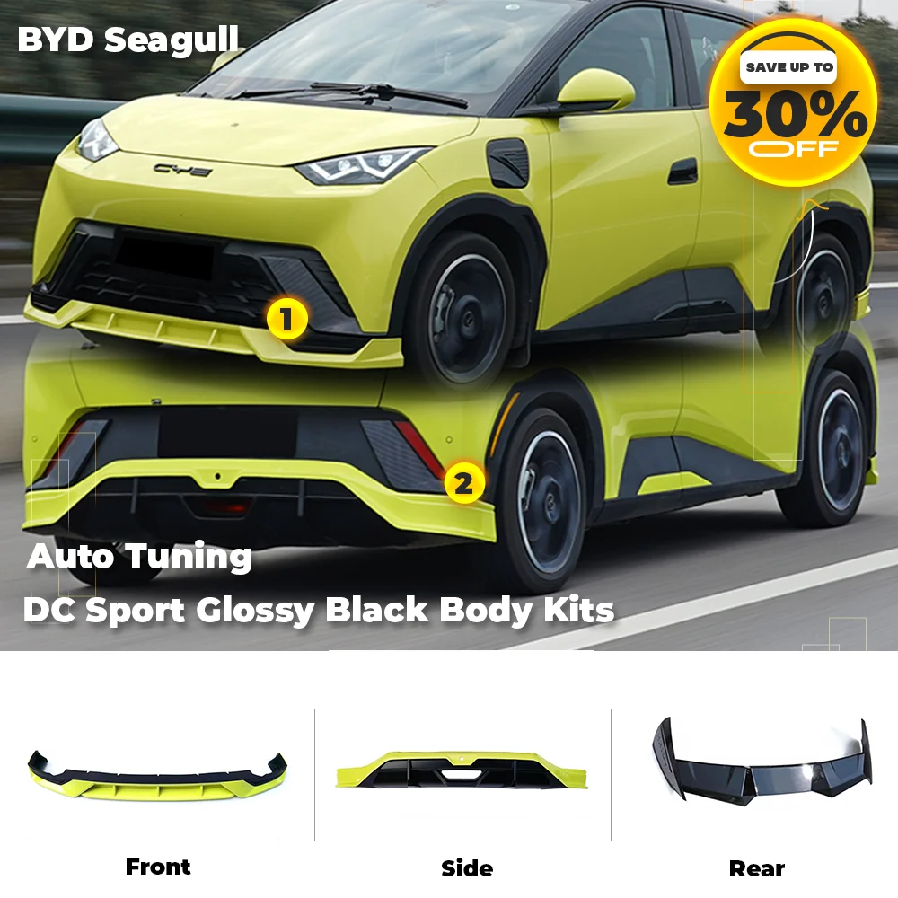 BYD Body kit per BYD 2023 EV gabbiano Tuning B Y D paraurti anteriore labbra diffusore posteriore Spoiler Wing esterno EV Auto Tuning Parts