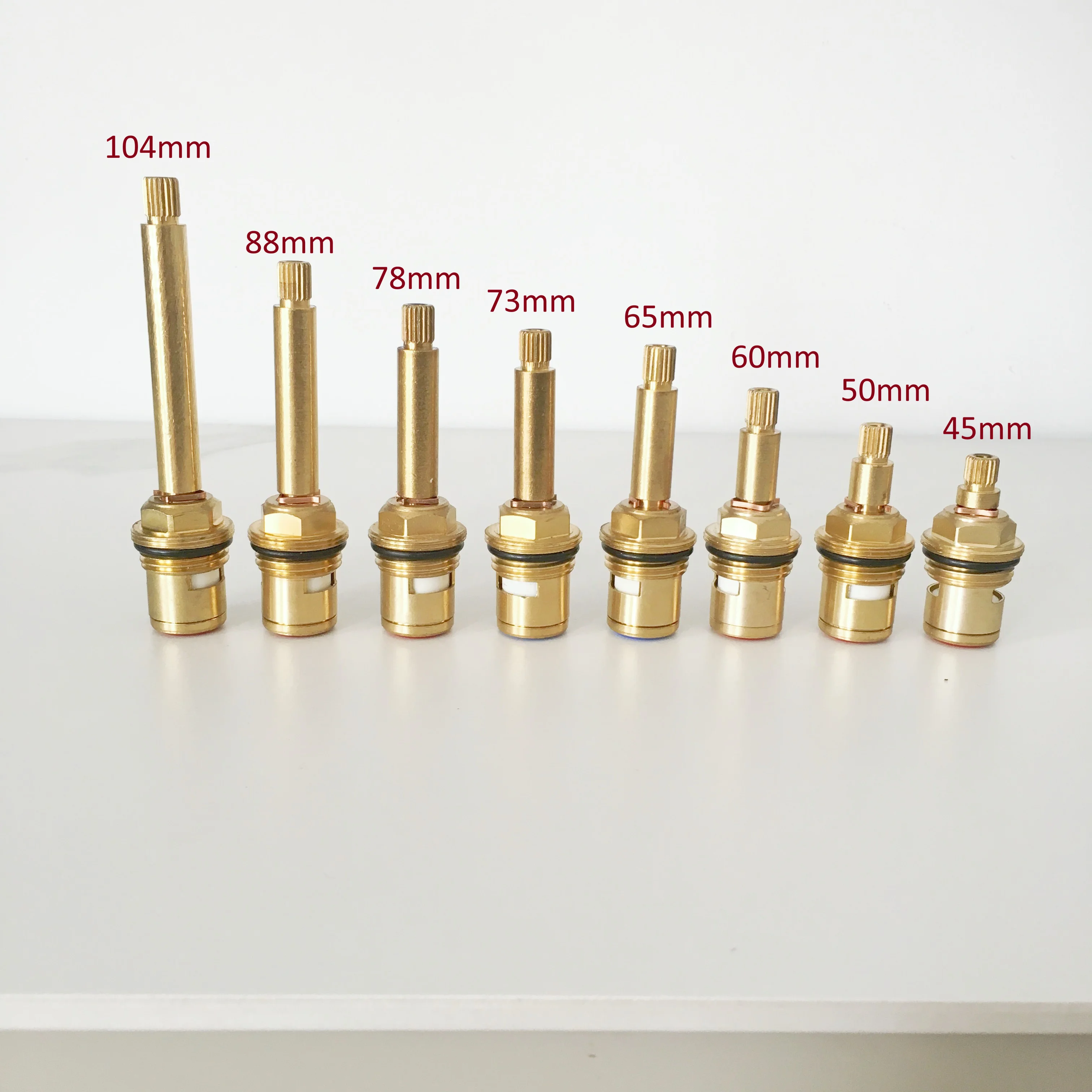 1/4 Turn G1/2 Double Teeth Brass cartridge Accessories Hot Cold Faucet Switch Ceramic Valve Core Double-handle Faucet Valve Core