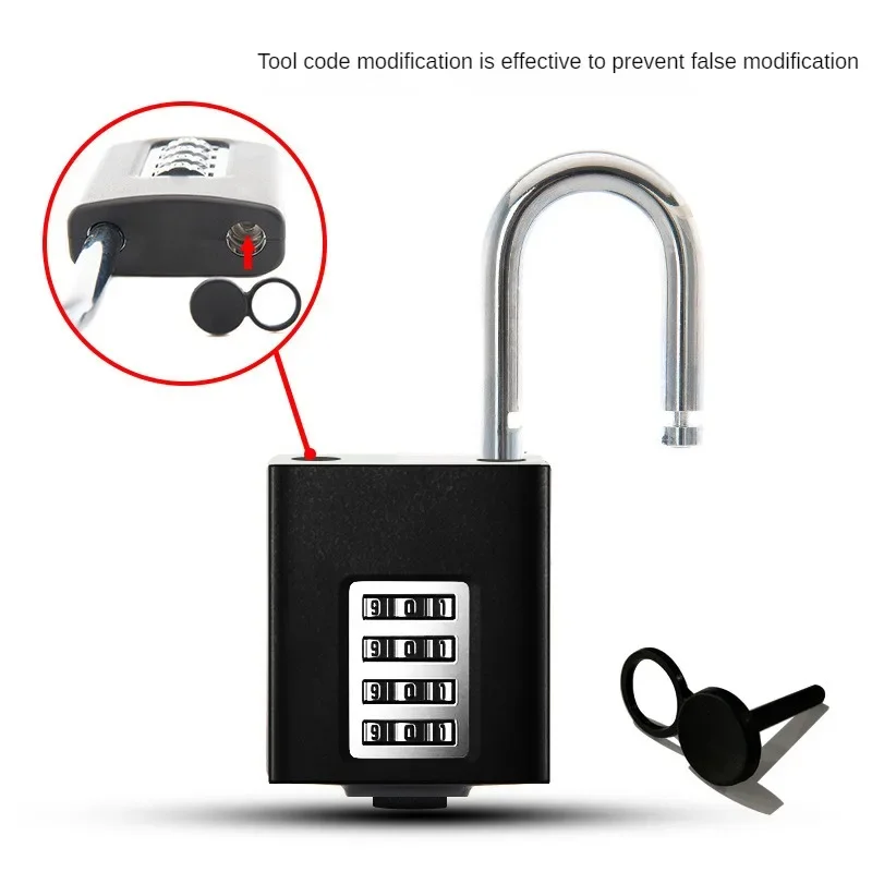 4 -Digit Mechanical Password Lock Outdoor Waterproof Iron Door Garden Door Anti -theft Combination Hanging Lock Digital Lock