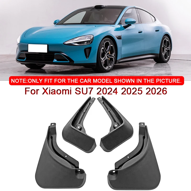 For Xiaomi SU7 2024 2025 2026 Car Styling ABS Car Mud Flaps Splash Guard Mudguards MudFlaps Front Rear Fender Auto Accessories