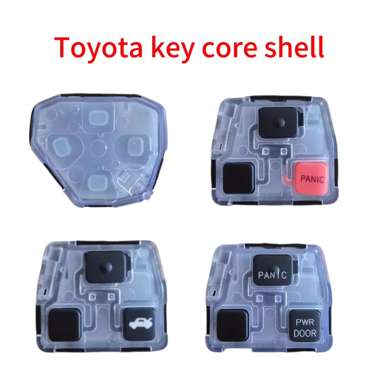 5/10 個車リモートキーケースシェル 3/4 ボタンリモートインテリアケーストヨタ/レクサスカローラ RAV4 アベンシスヤリスランドクルーザー