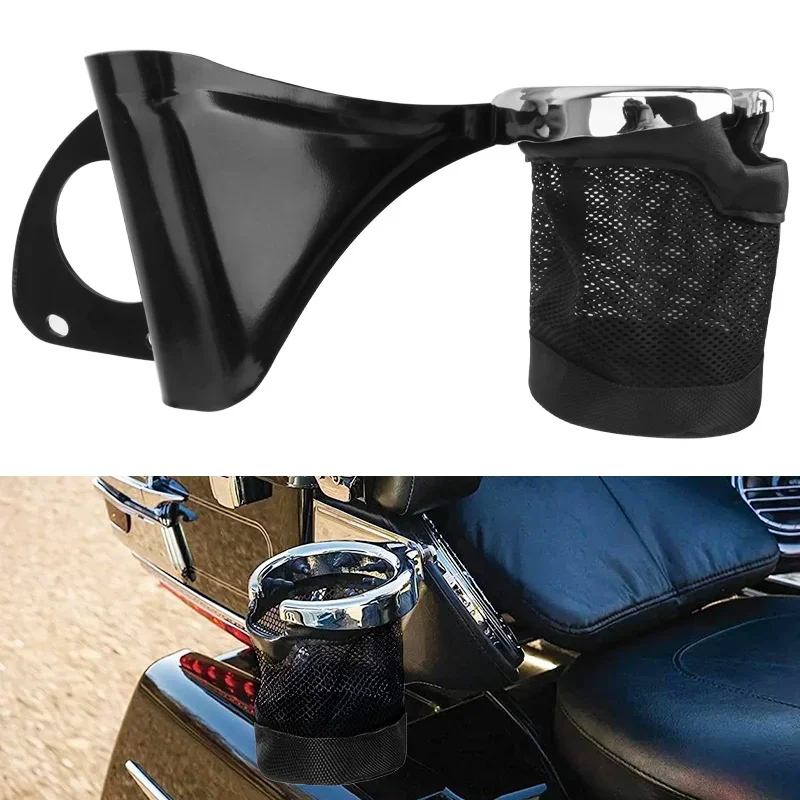 

Motorcycle Drink Cup Holder Water Support Cycling Handlebar Bottle Holder For Harley Touring Road Glide Electra Glide CVO 14-up