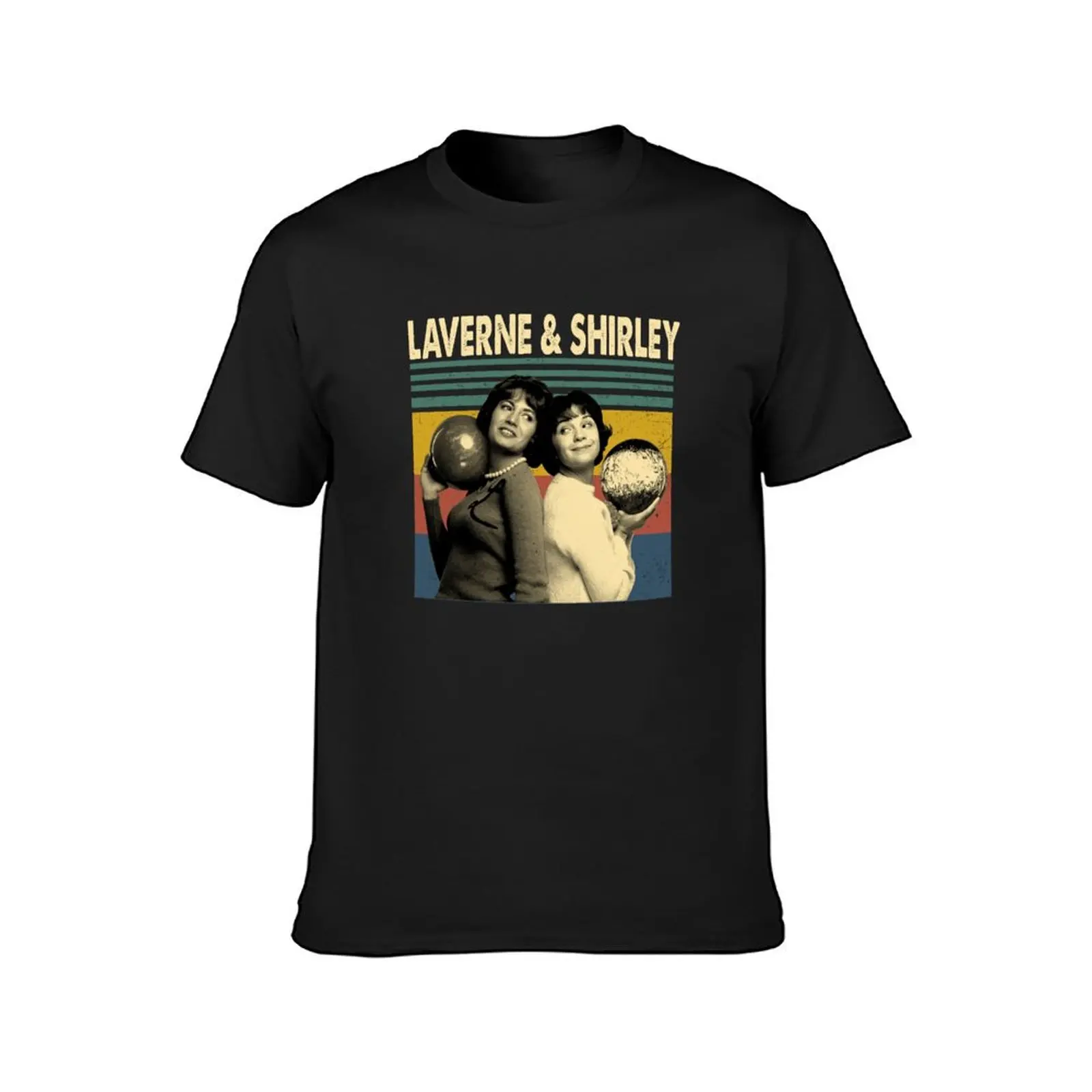 Laverne & Shirley Tv Show Retro Vintage. T-Shirt sports fans boys animal print Men's clothing