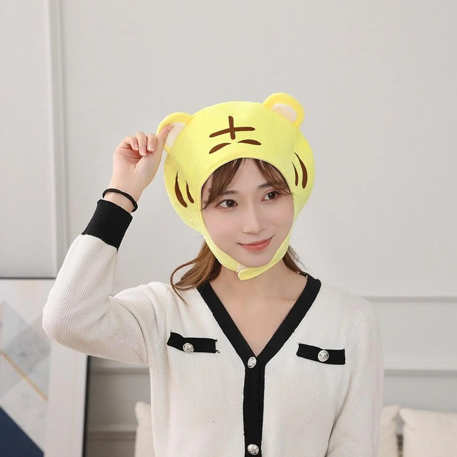 Animal Costume Hat Head Cover Tiger Headgear for Party Photography Prop Holiday