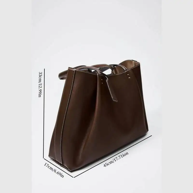 CLIP TOTE BAG, Fashionable Top Handle Tote Solid Color Simple Shoulder Bag, Design Handbags For Women