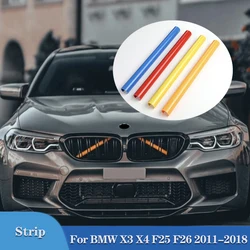 1 para samochodów przedni grill listwy wykończeniowe styl sportowy kratka listwy wykończeniowe pokrowiec na Bmw F25 F26 X3 X4 2011-2018 taśmy samochodowe dekoracje