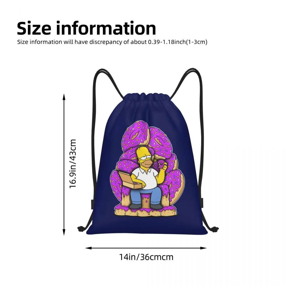 Personalizowane worki ze sznurkiem Simpsonowie Damskie Męskie Składane Torby Gimnastyczne Sportowe Plecaki Animowana Sitcom Torby na Zakupy