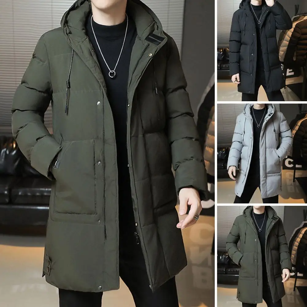 New Fashion High Quality Long Cotton-padded Coat Warm Simple Solid Color Thin Look High Trend All Quality Fabric Comfortable