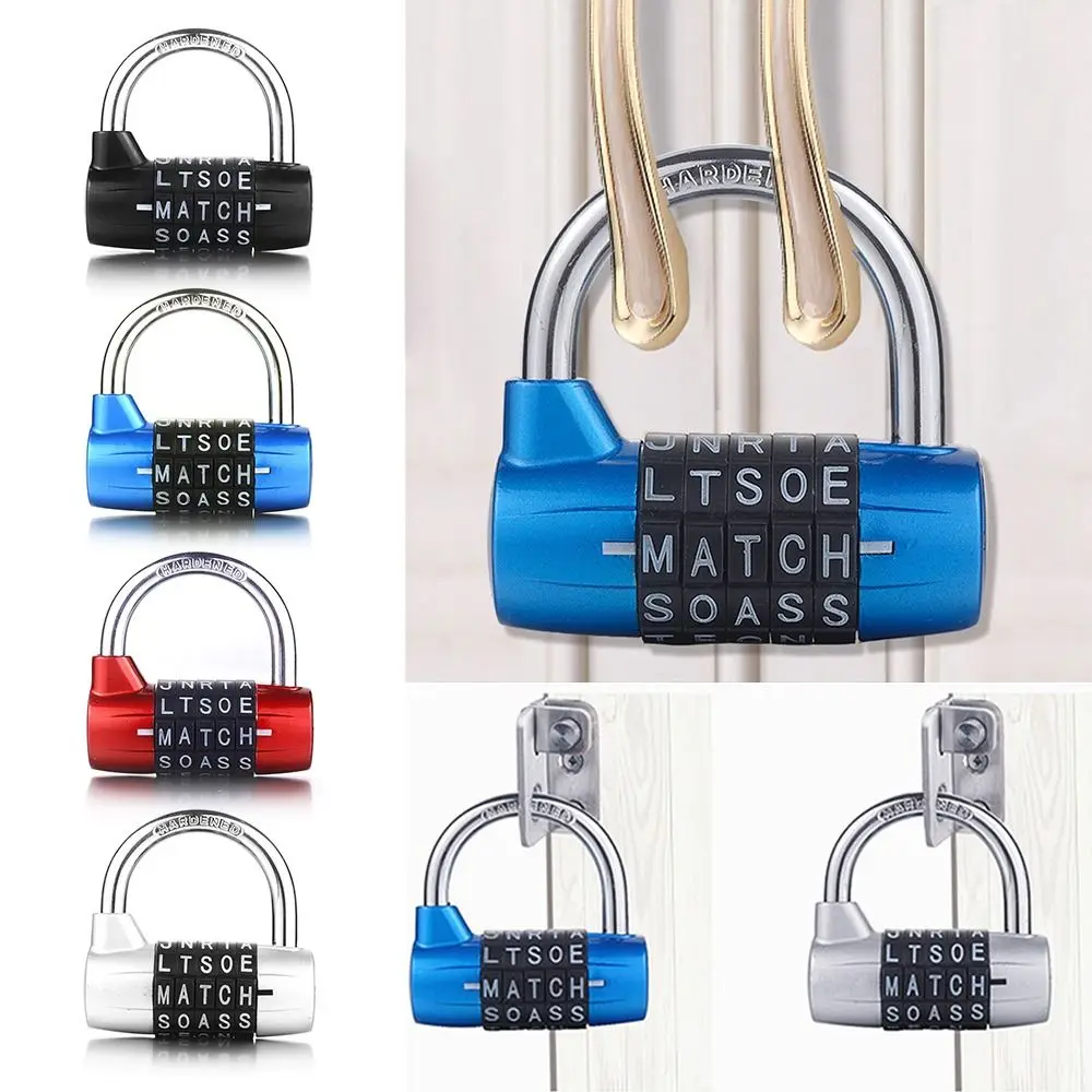 Portable Travel Security Tool Code Password Lock Door Cabinet Drawer Lock Luggage Padlock 5 Letter Combination Padlock