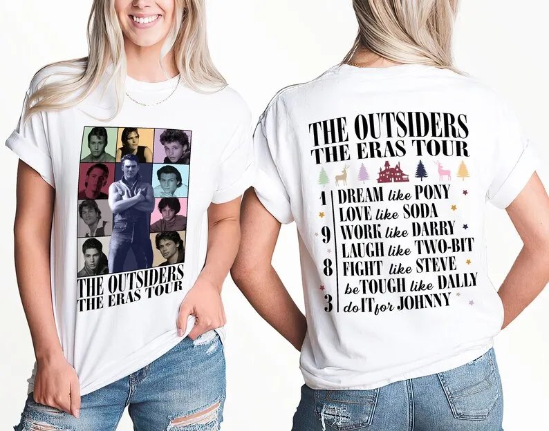 2 Sides The Outsiders Eras Tour Shirt, Outsiders Novel Characters Shirt, 80s Movie TV Tee, The Outsiders Fan Gift for Book Lover