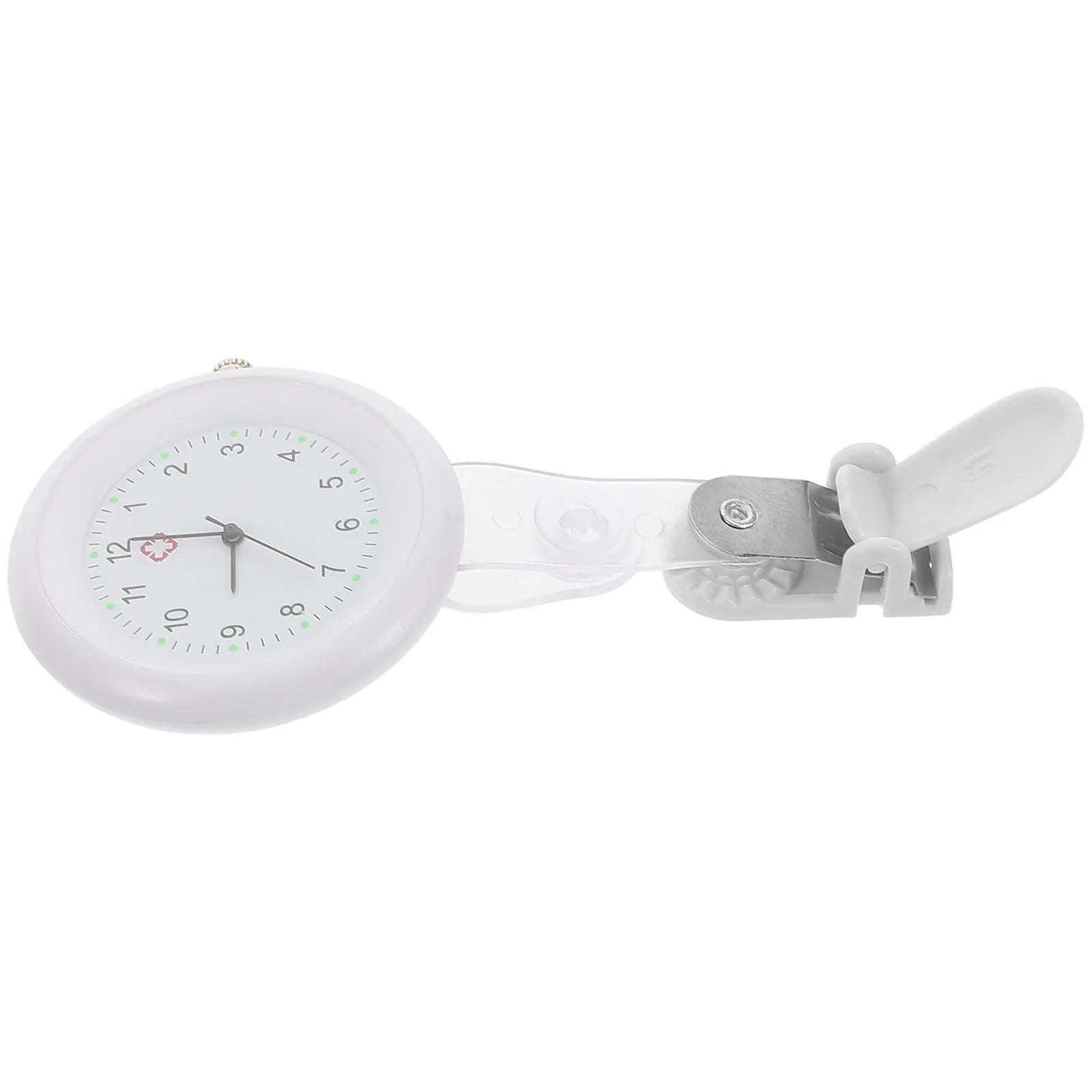 Nursing Watch Retractable Pocket Watch with Brooch Clip, Lightweight Quartz Timer for Nurses and Doctors