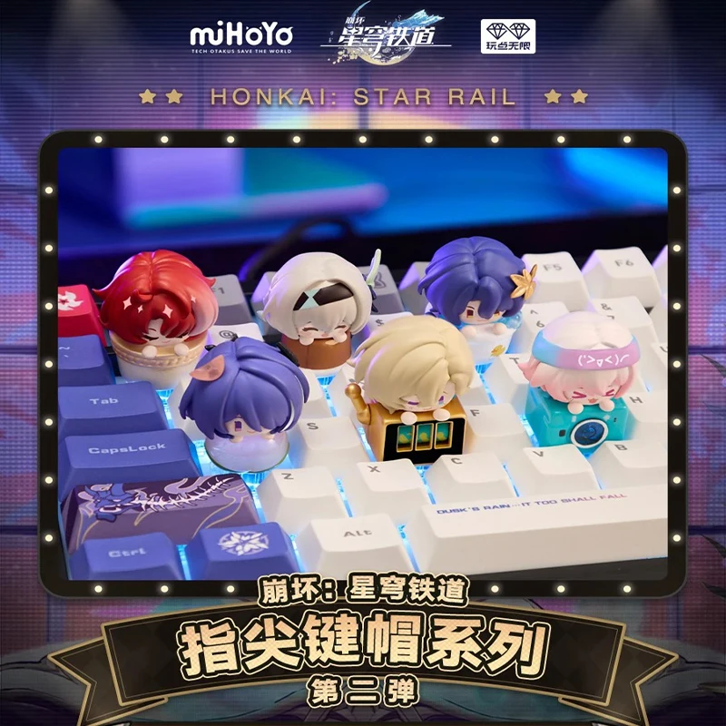 

Mihoyo V2 Keycap Honkai Star Rail штабелируемые фигурки модная слепая коробка игрушка фигурка натуральное украшение для рабочего стола подарок орнамент