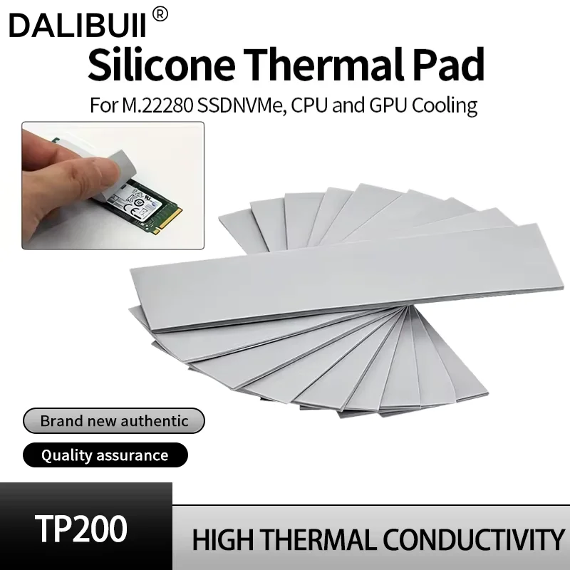 

Thermal pad High quality 21W/mK 100x100mm Thermal conductivity CPU Heatsink Cooling Conductive Silicone Pad Thermal Pads