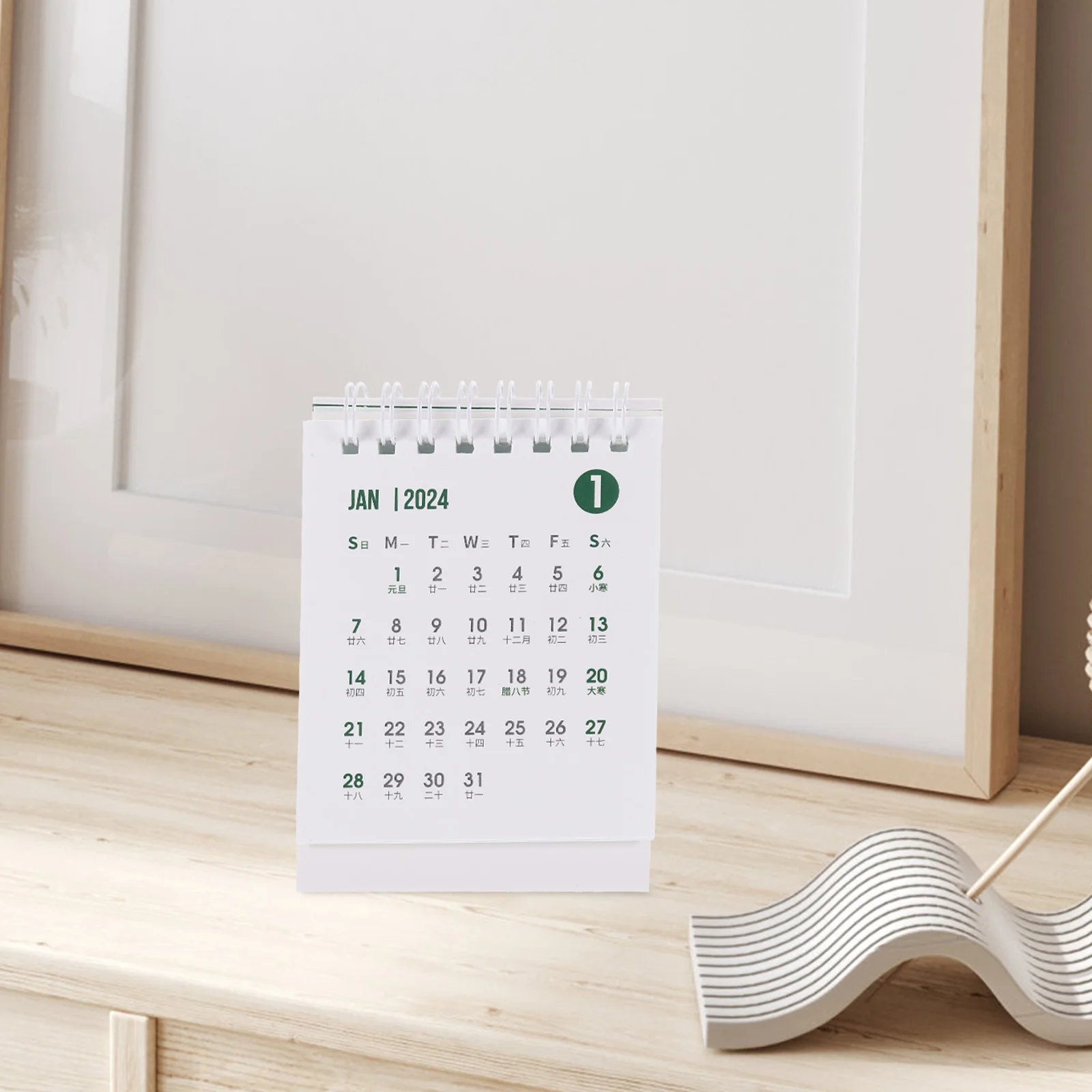 

Mini Desk Calendar Daily Standing Macaron Small Desktop Paper Accessories Calendars
