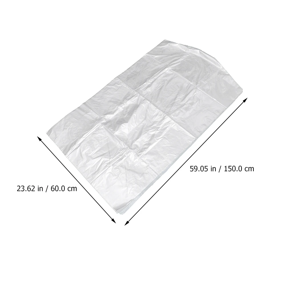 

50Pcs Dry Cleaning Bags Thickened Peva Transparent Clothes Covers Dustproof Waterproof Suit Coat Storage Bags Wardrobe Cover