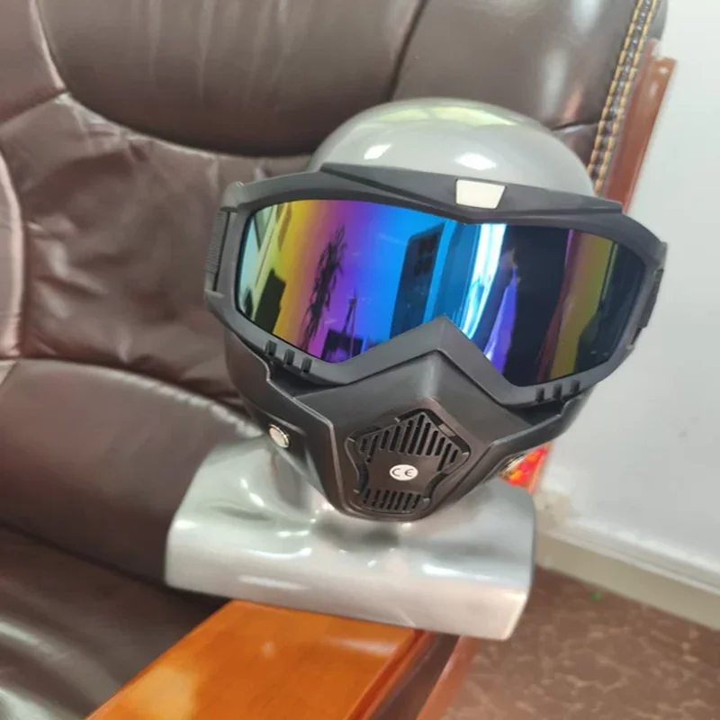 Goggles Full Face Hd Transparent Fog-proof Sand-proof Electric Welding Protective Glasses Versatile Breath-proof Windproof Mask