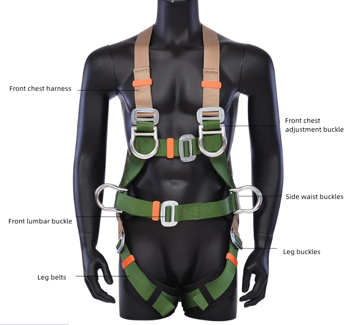 Fashionable EN 361 Standard Fall Protection Full Body Harness Safety Belt For Humans Climbing Construction Electrical Working