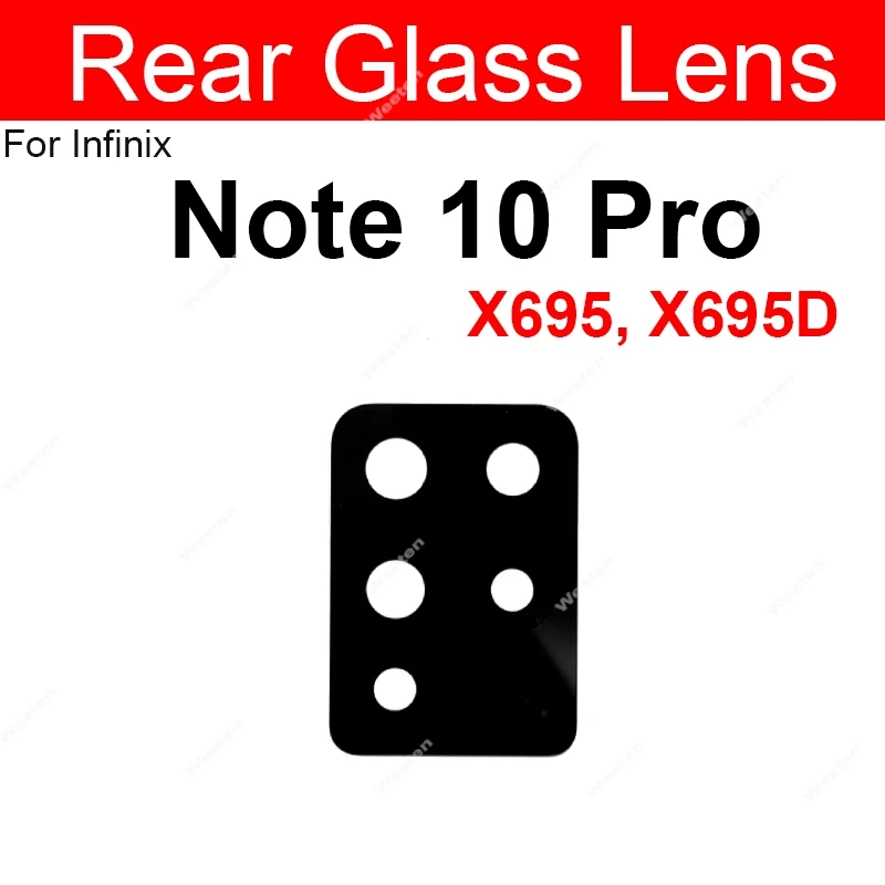عدسة زجاجية خلفية لهاتف انفينيكس نوت 10 برو NFC نوت 11 برو الكاميرا الخلفية زجاج عدسة الغراء ملصق إصلاح